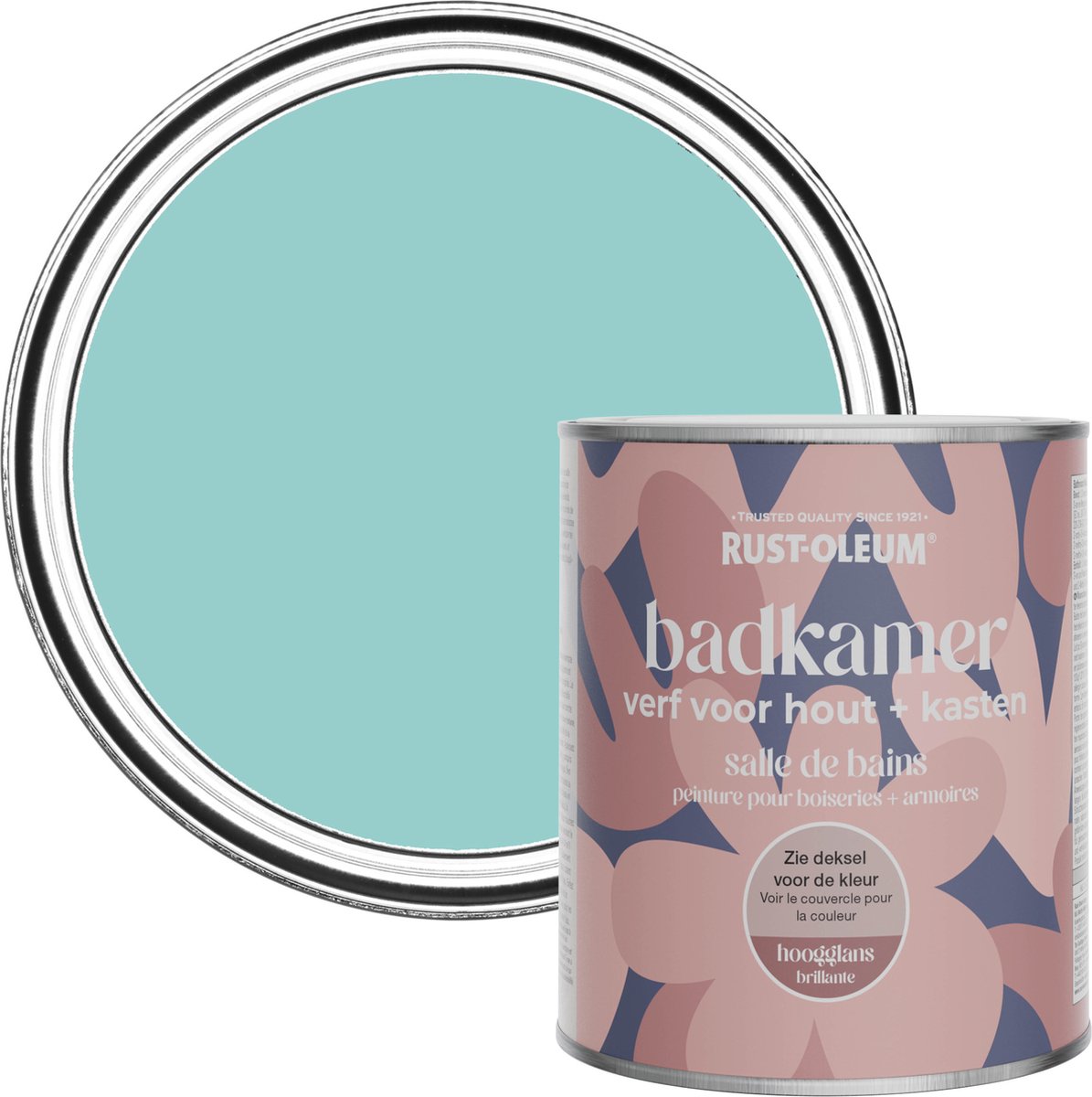 Rust-Oleum Blauw Badkamerverf voor hout en kasten Hoogglans - Groenblauw 750ml