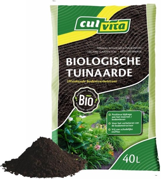 Foto: Culvita biologische tuinaarde 40 liter biologische bodemverbeteraar bodemstimulator