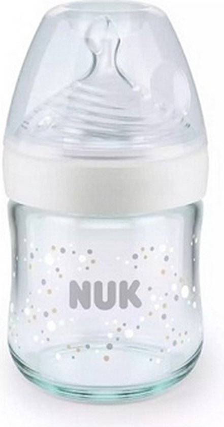 Nuk Glazen fles Nature Sense 120 ml | siliconen speen maat S | Temperature  Control |... | bol.com
