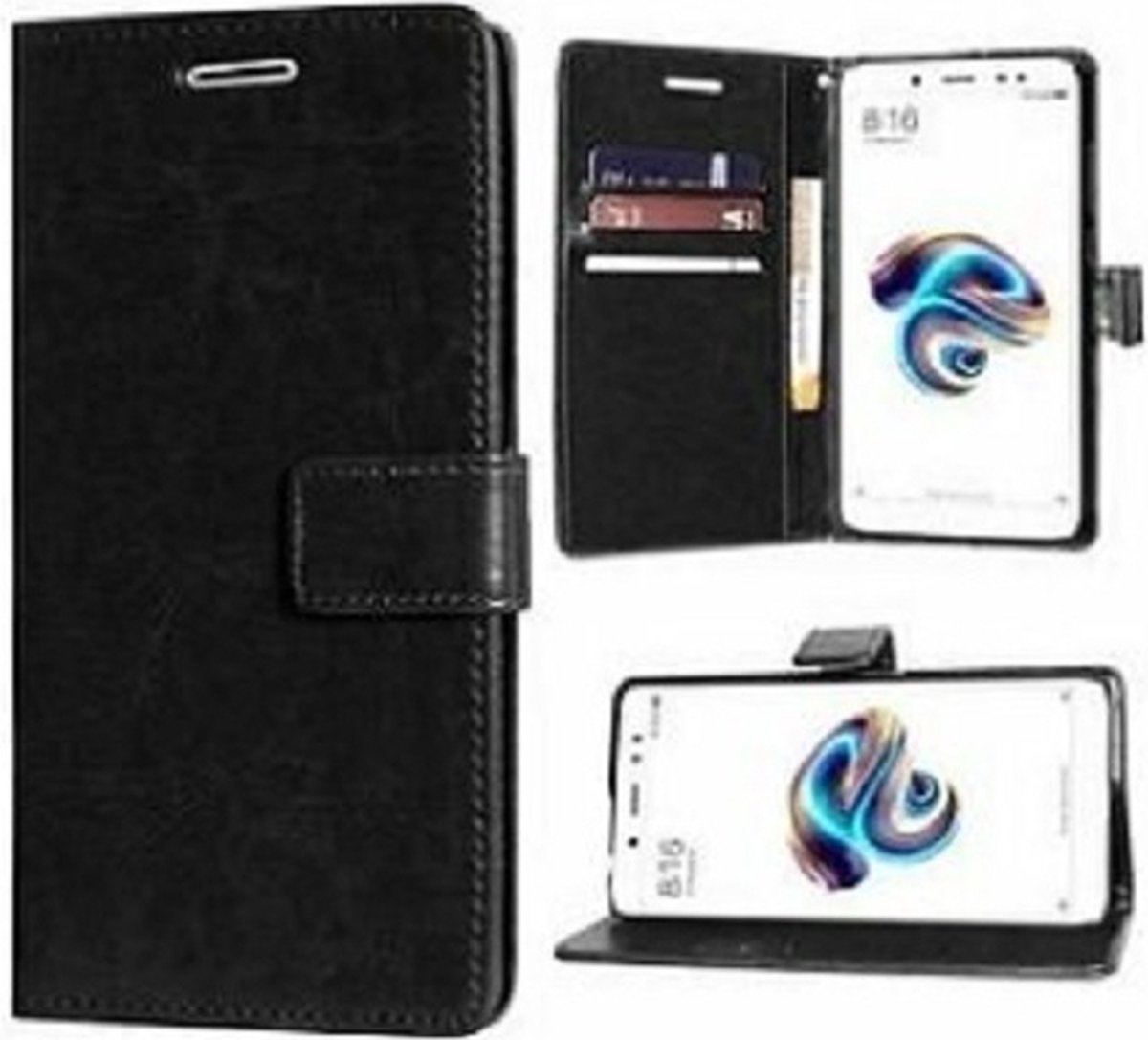 Samsung A20s Hoesje Met Pasjeshouder Bookcase Zwart