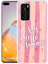 Huawei P40 Hoesje Say Hello to Summer Designed by Cazy