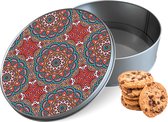 Boîte à biscuits Oriental Mandala Round - Boîte de rangement 15x15x5 cm