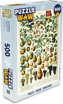 Puzzel Adolphe Millot - Vintage - Fruit - Peer - Druiven - Legpuzzel - Puzzel 500 stukjes