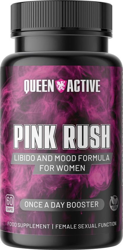 Queen Active | Pink Rush | 60 vegan caps | Libido vrouw | Libido Booster & Stemmingsformule | Discreet geleverd | Lustopwekker