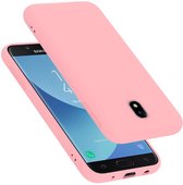 Cadorabo Hoesje geschikt voor Samsung Galaxy J5 2017 in LIQUID ROZE - Beschermhoes gemaakt van flexibel TPU silicone Case Cover