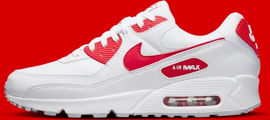 Nike Air Max 90 Wit / Rood - Heren Sneaker - DX8966-100 - Maat 41 | bol.com
