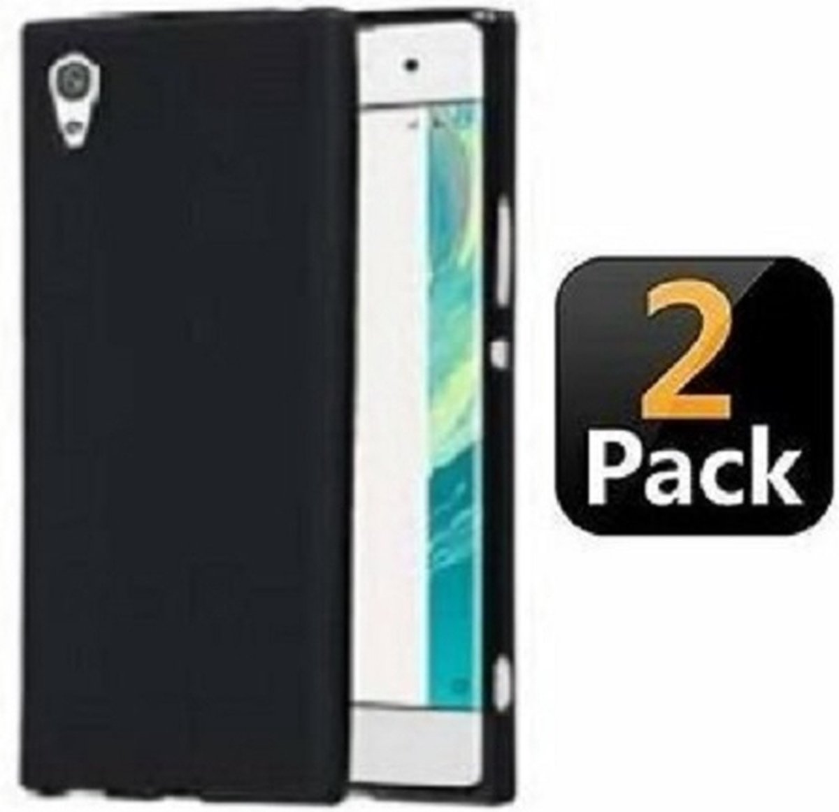 Sony Xperia XZ Hoesje Siliconen TPU Zwart 2x