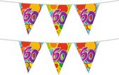 Haza Vlaggetjes 60 jaar - leeftijd verjaardag - 2x stuks - plastic 10m