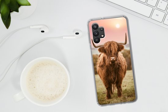 Coque Samsung Galaxy A32 5G - Scottish Highlander - Soleil - Ciel - Siliconen