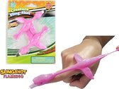 Afschiet flamingo - 2 in verpakking - Speelgoed vanaf 5 jaar - Buiten - Binnen - Uitdeelcadeau