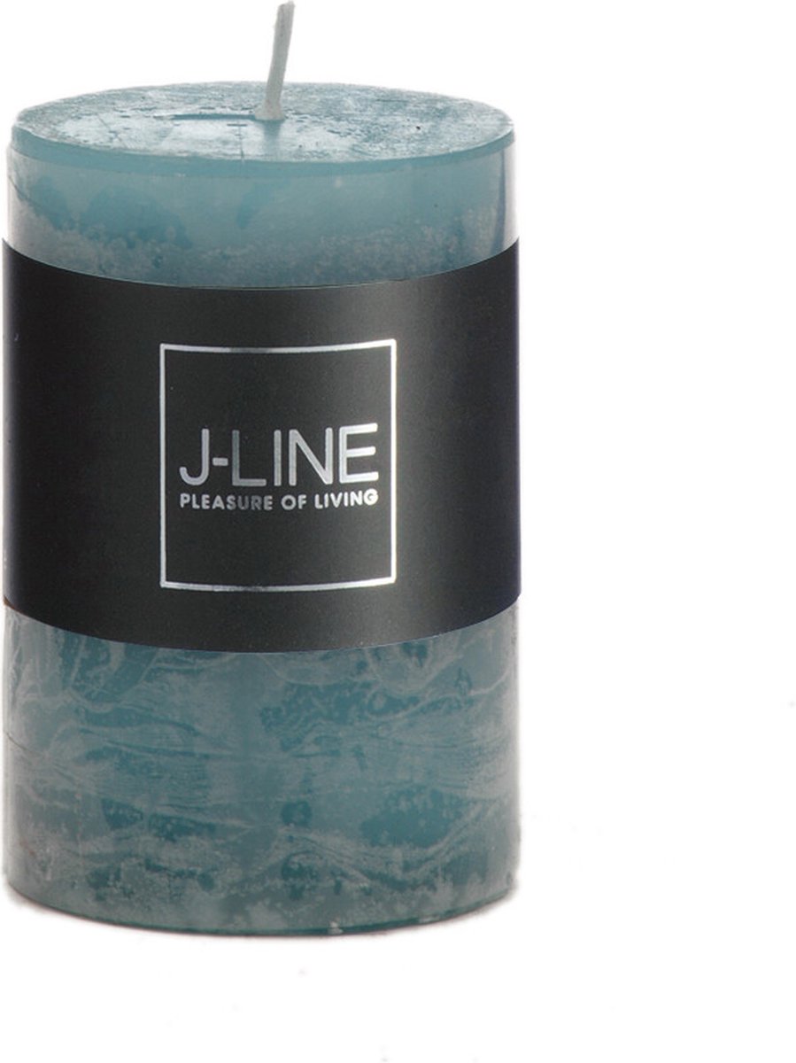 J-Line cilinderkaars - azuur - small - 6 stuks - 18U Blauw