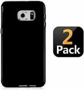 Samsung S6 EDGE PLUS 5.7 Siliconen Hoesje Case Zwart 2x
