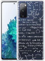 Hoesje Geschikt voor Samsung Galaxy S20 FE Wiskunde wit