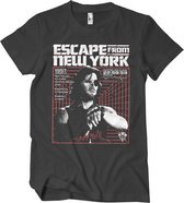 Escape From New York Heren Tshirt -5XL- Escape From N.Y. 1997 Zwart