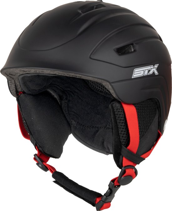 STX Helmet Tahoe JR - Skihelm - Black/Red - Maat S - 52-55.5 CM