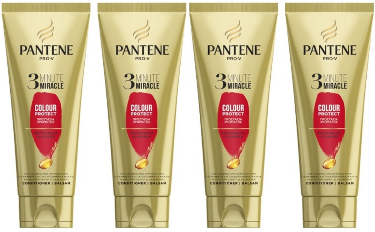 Pantene PRO-V 3 Minute Miracle Crèmespoeling Bundelverpakking - 4 x 200 ml