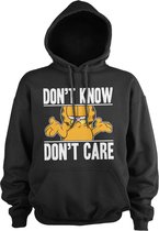 Garfield Hoodie/trui -L- Don't Know - Don't Care Zwart