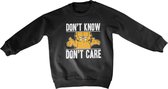 Garfield Sweater/trui kids -Kids tm 10 jaar- Don't Know - Don't Care Zwart