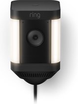 Ring Spotlight Kamera Plus, Caméra de sécurité IP, Extérieure, Sans fil, Plafond/mur, Noir, Boîte