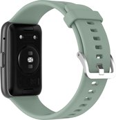 Bandje Geschikt voor Huawei Watch Fit 2 Resistente Siliconen band met gaatjes – Bleekgroen