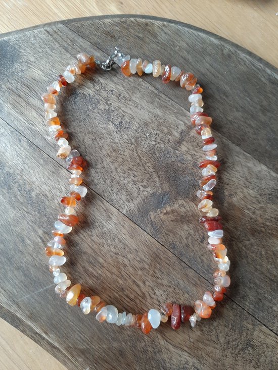 Edelstenen Ketting Carneool (7 mm - 80 cm)