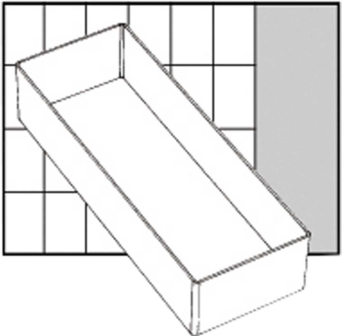 Inzet Box, H: 47 mm, afm 218x79 mm, 1stuk/ 1 stuk