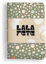 La La Fete - Furoshiki doeken - doorgeef inpakpapier - inpakstof - DEAUX DOTS GREEN - 50