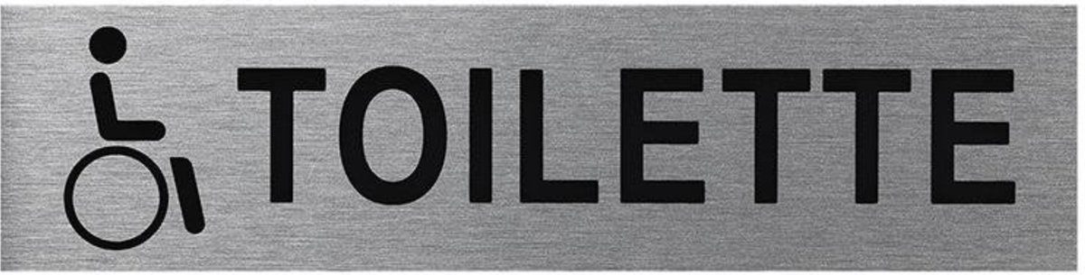 Seilflechter Deurbordje - Aluminium - "Behindertentoilette" - 160 x 40 mm - Stijlvol en duurzaam