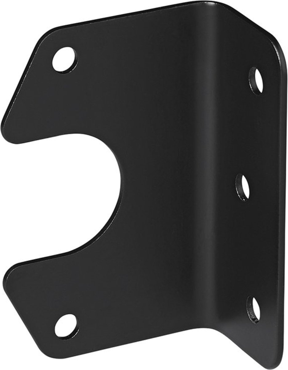 Pro Plus Stekkerdooshouder - Metaal - Gehoekt - 9.4 x 6.3 cm - Zwart - Geschikt voor 7 en 13 Polige Stekkerdoos