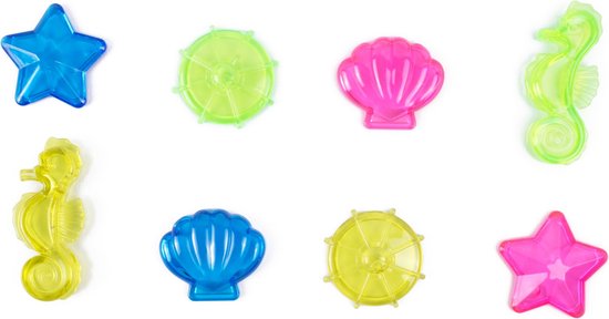 Set de 8x jouets de plongée en plastique de couleur - speelgoed de piscine - Jouets aquatiques - Jouets de plongée