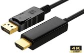 Techvavo® DisplayPort naar HDMI Kabel - 4K 30Hz Ultra HD - 1.8 meter