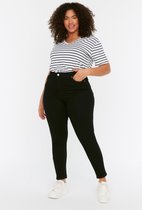 Trendyol Vrouwen Hoge taille Mager Zwarte elastische skinny jeans met hoge taille