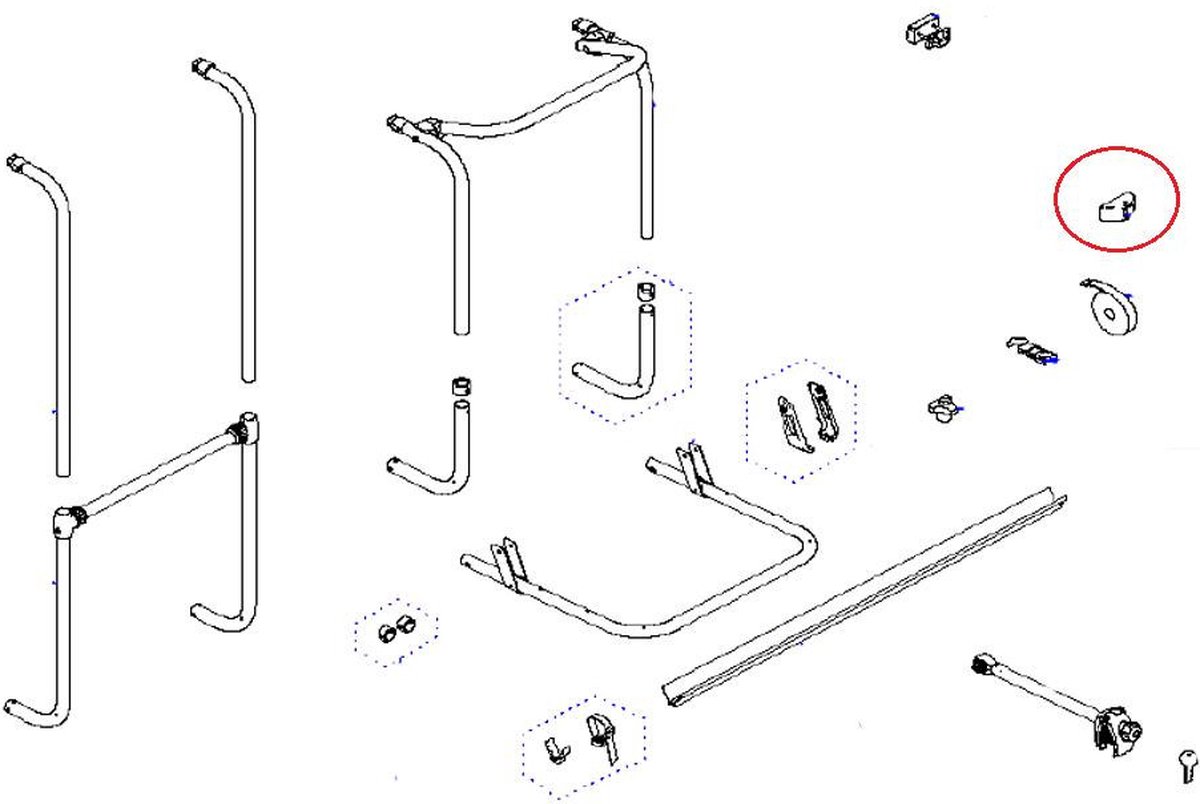Thule G2 Onderbevestigings Voetje 2stuks