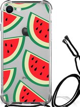 Smartphone hoesje iPhone SE 2022 | 2020 | 8 | 7 Telefoonhoesje met tekst met transparante rand Watermelons