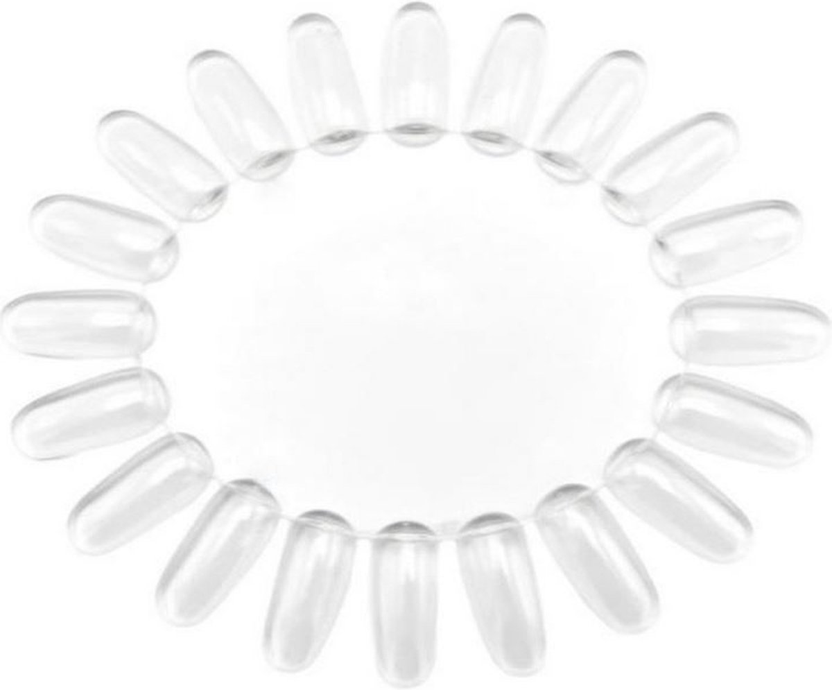 NailPerfect Color Wheel Oval Clear 20 tips