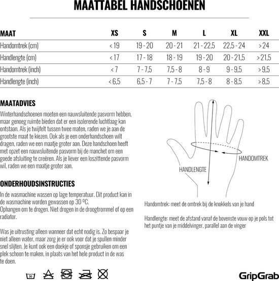 GripGrab - Ride Windproof Lente Herfst Fietshandschoenen Lange Vinger Thermo Winddicht - Zwart - Unisex - Maat M — afbeelding 4