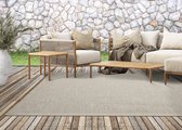 the carpet Calgary Tapis d'extérieur et d'extérieur Tapis d'extérieur Tapis de jardin Tapis d'extérieur Beige Gris 120 x 160 cm