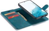 Samsung Galaxy S23 Bookcase hoesje - CaseMe - Effen Groen - Kunstleer
