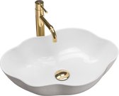 Rea Pearl White Opzetwastafel Wit 50,5x38 cm
