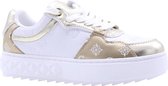 Guess Fiena Lage Dames Sneakers -White Gold - Maat 39