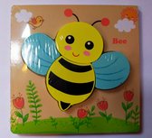 Puzzel BIJ - Dierenpuzzel Educatief Houten Puzzle Kinderen Baby Leerzaam Bee Puzzle