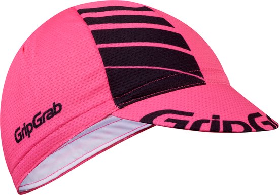 GripGrab - Lightweight Zomer Fietspet Mesh Cycling Cap Retro Fietsmuts UV-Bescherming Helmmuts - Roze/Zwart - Unisex - Maat M/L (57-63 cm)