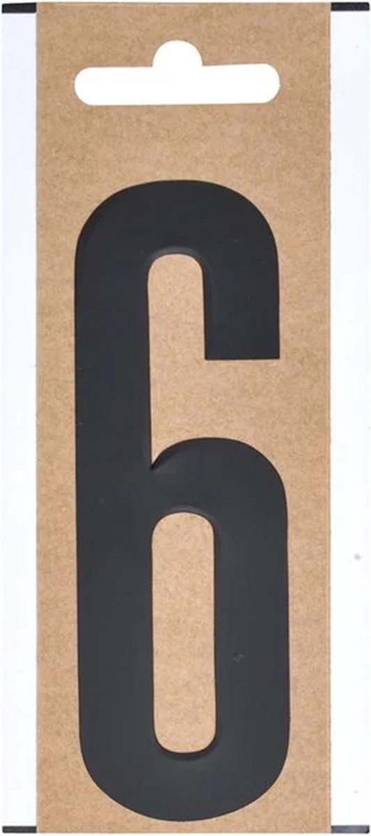 ProPlus Cijfer Etiket / Sticker "6" - Hoogte 10 cm