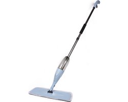 Benson Clean - Vloermop met Spray - Microvezel Doek - Blauw/Wit