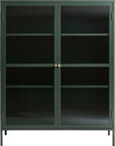 Vitrinekast Groen - Metaal - 40x110,9x140cm - Soft Closing - Vitrinekast Bronco - Giga Living