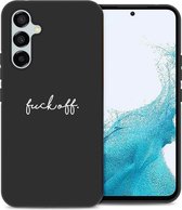 iMoshion Hoesje Geschikt voor Samsung Galaxy A54 (5G) Hoesje Siliconen - iMoshion Design hoesje - Zwart / Fuck Off