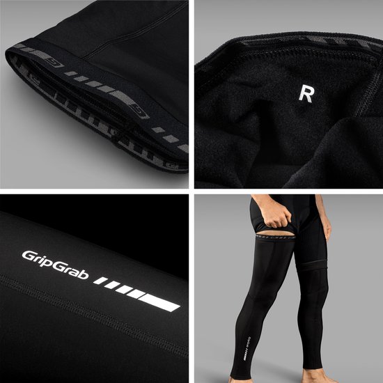 GripGrab - Classic Thermal Leg Warmers Winter Fiets Beenstukken Wielrennen Beenwarmers - Zwart - Unisex - Maat M — afbeelding 2