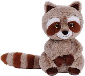 Pluche speelgoed knuffeldier Wasbeer van 24 cm - Dieren knuffels - Cadeau voor kinderen