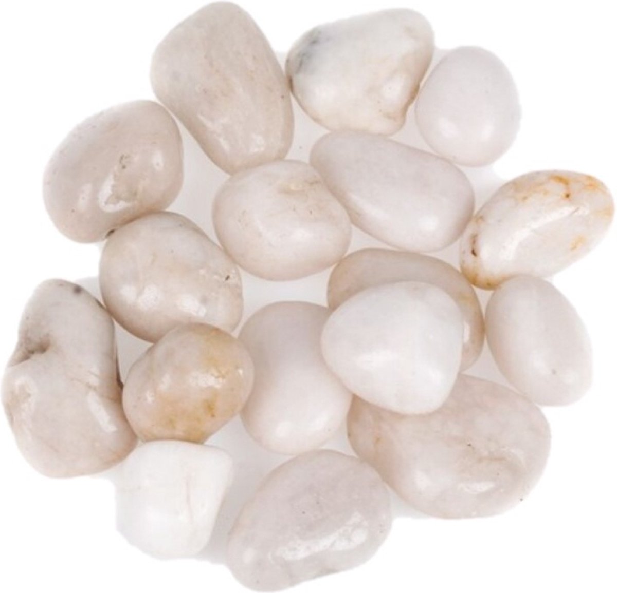 Beige decoratie/hobby stenen/kiezelstenen - 350 gram - 1 a 2 cm formaten