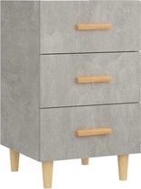 vidaXL Table de chevet 40 x 40 x 66 cm Bois d'ingénierie Gris béton